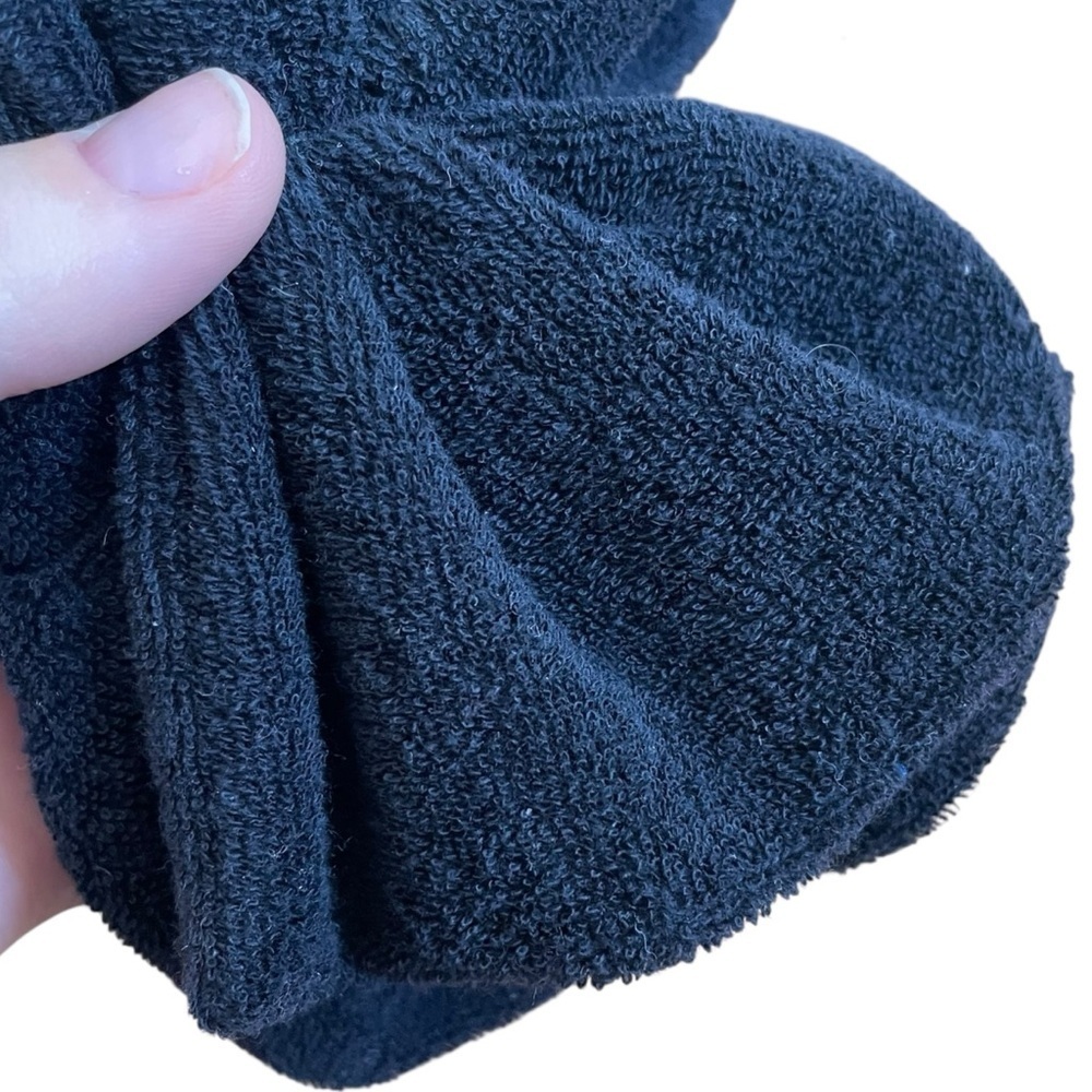 4/$25 Black Terry Cloth Towelling Bow Headband - Picture 9 of 9